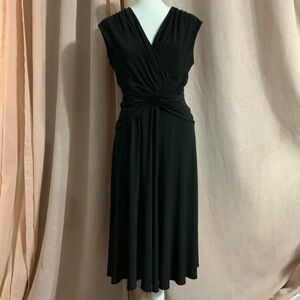 Evan Picone Front Twist Midi Dress